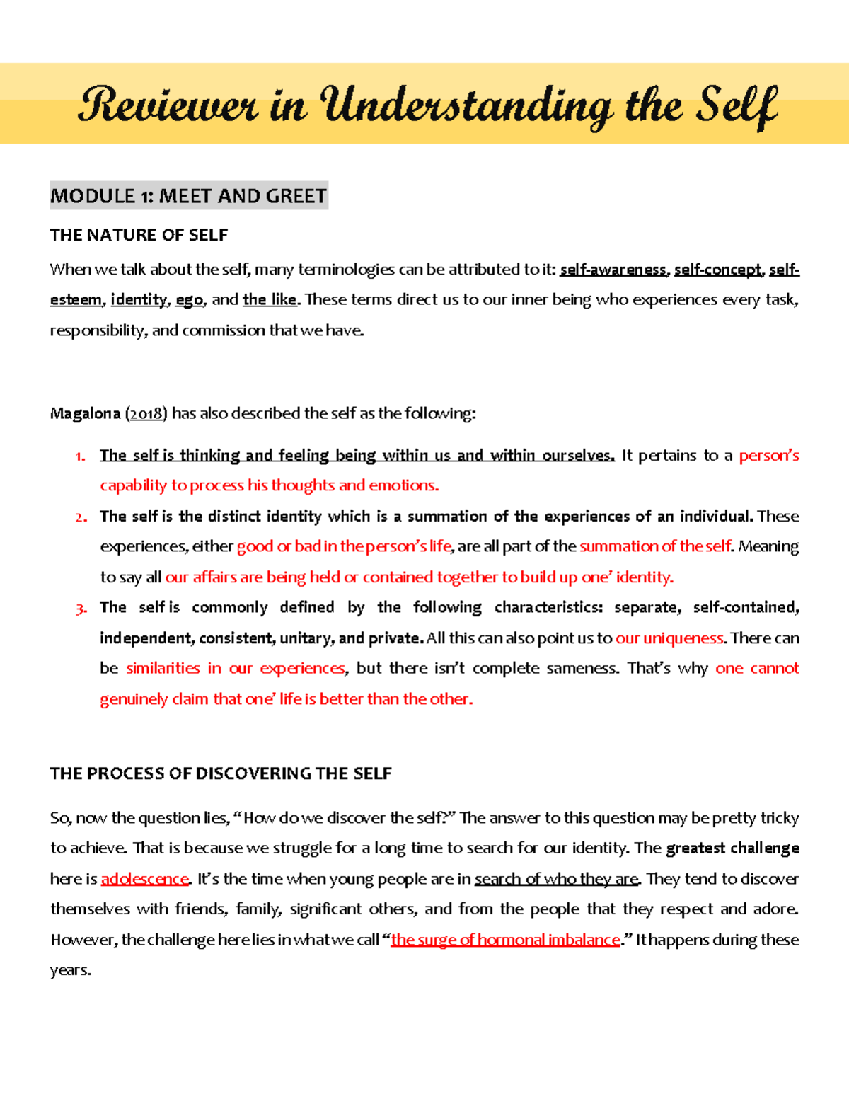 Reviewer-IN-UTS - Module 1 And 2 - MODULE 1: MEET AND GREET THE NATURE ...