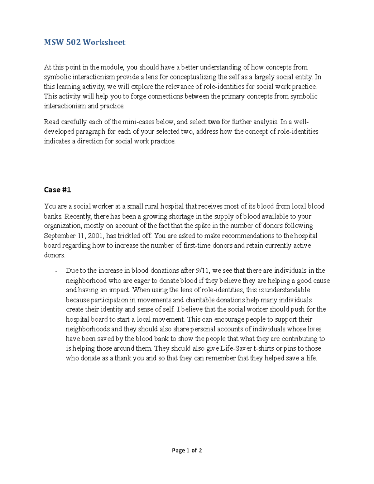 MSW+502 Worksheet Module+10 2023 - MSW 502 Worksheet At this point in ...