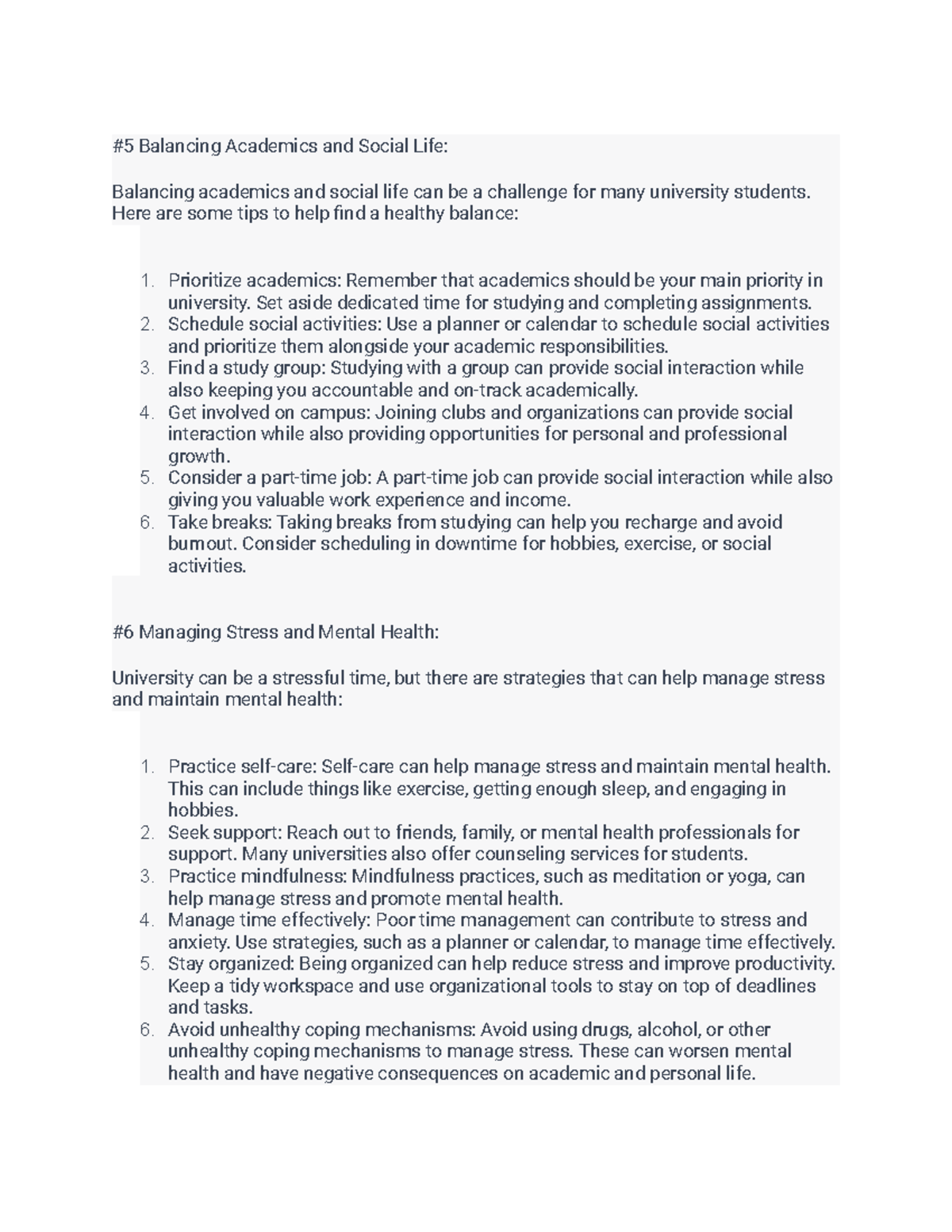 University Experience 5-6 - #5 Balancing Academics and Social Life ...