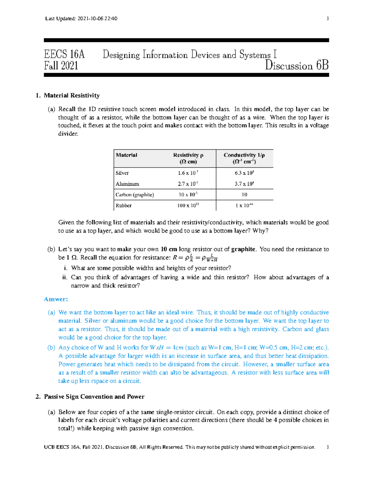 Section 06Bans - EECS 16A Designing Information Devices and Systems I ...