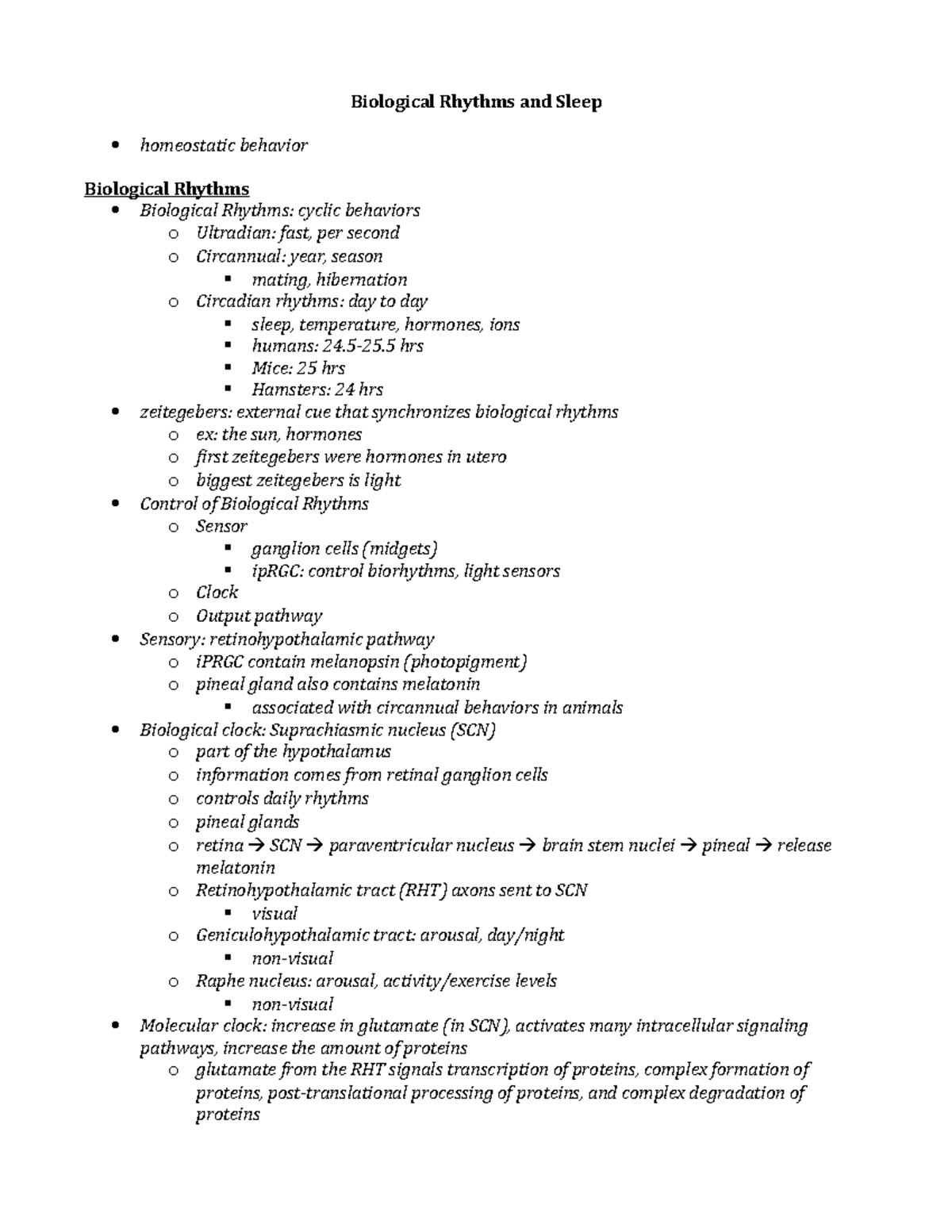 13 Biological Rhythms And Sleep - Biological Rhythms And Sleep ...