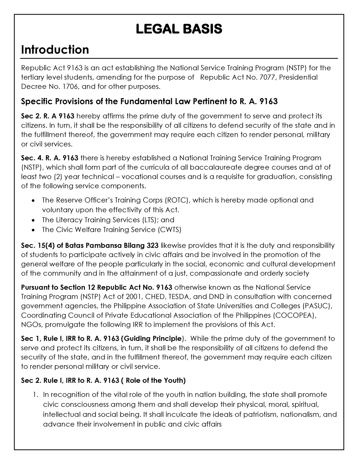 notes-rotc-rotc-legal-basis-introduction-republic-act-9163-is-an