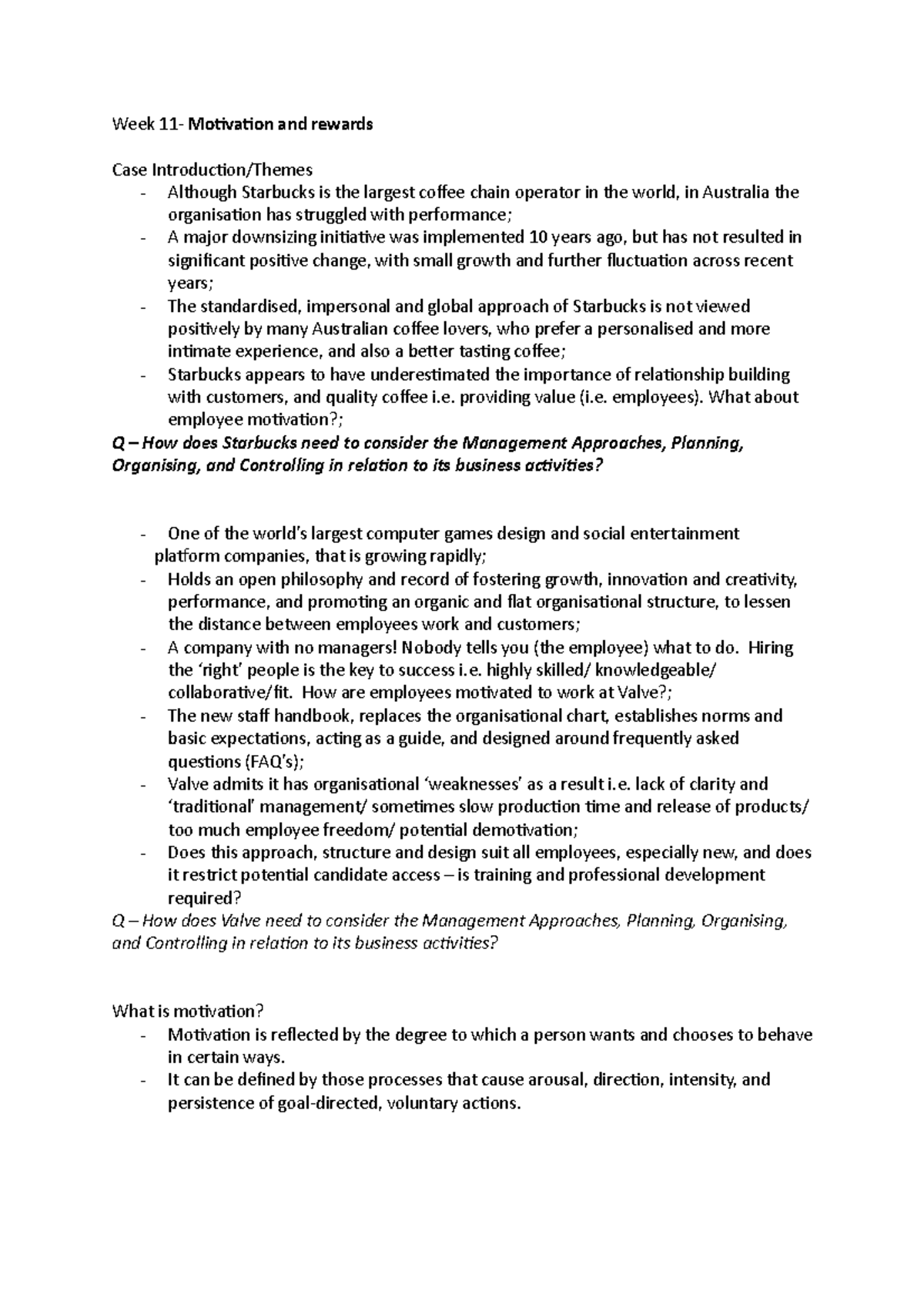 Week 11 - Lecture notes 11 - 1004GIR - Government-Business Relations ...