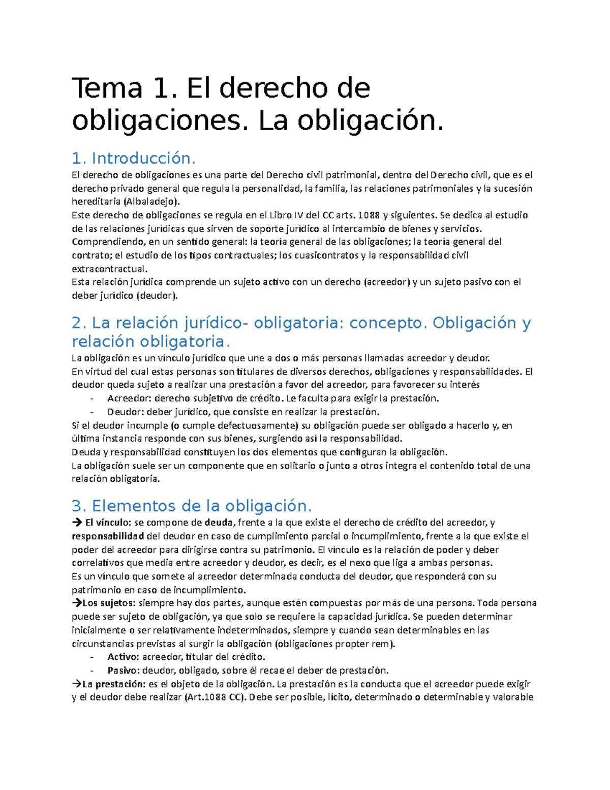 Derecho Civil II. Apuntes (Recuperado Automáticamente) - Tema 1. El ...