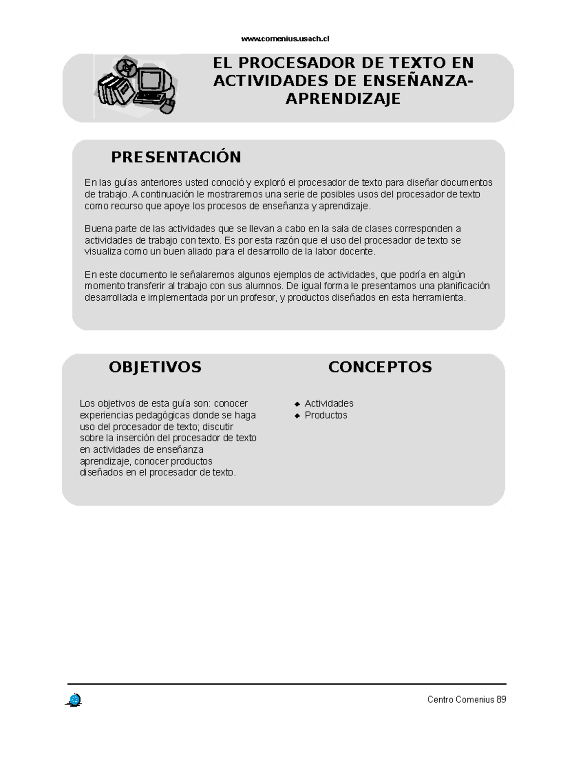 El Procesador De Textos En Actividades De Aprendizaje Ense anza EL