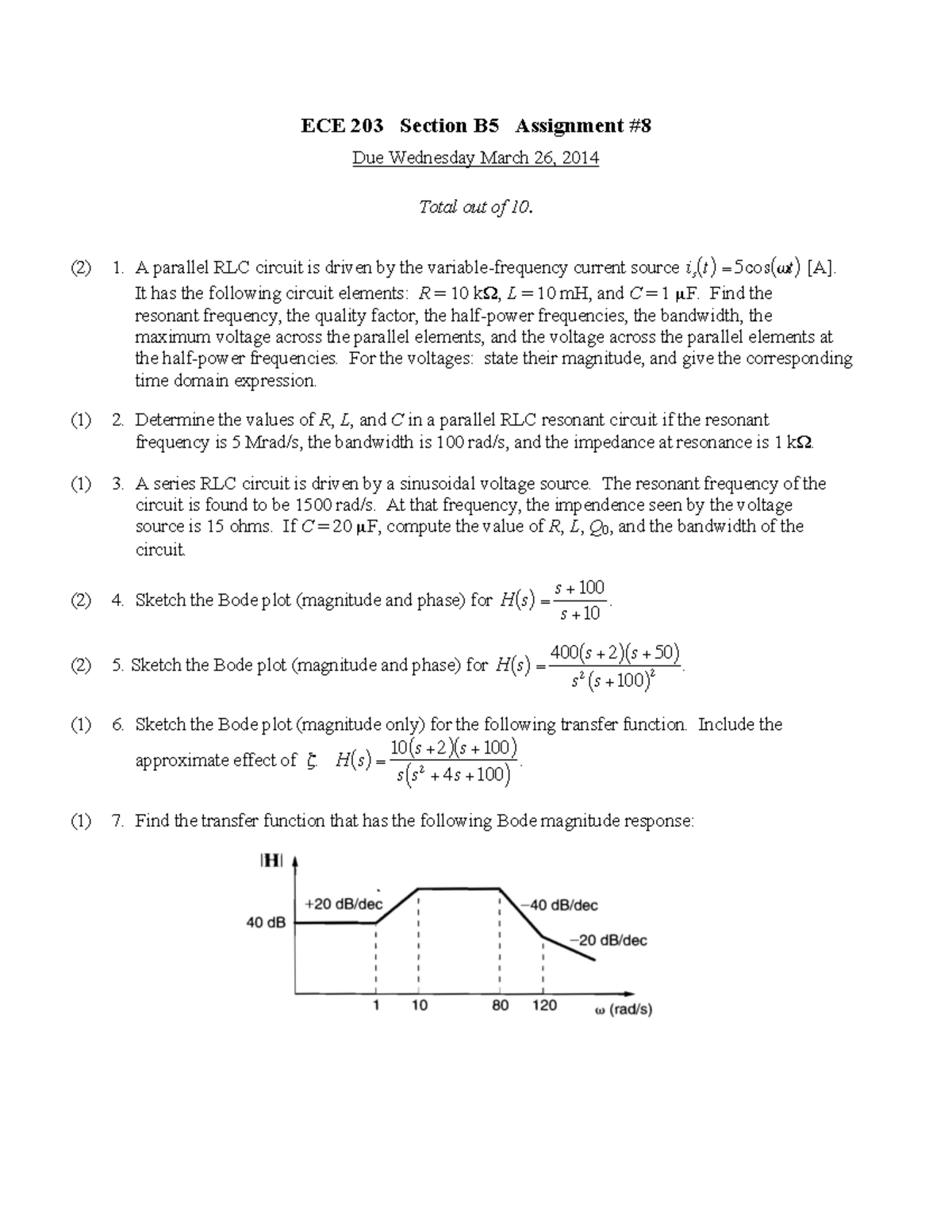 Seminar Assignments - Assignment 8 - ECE 2 03 Section B5 Assignment Due ...