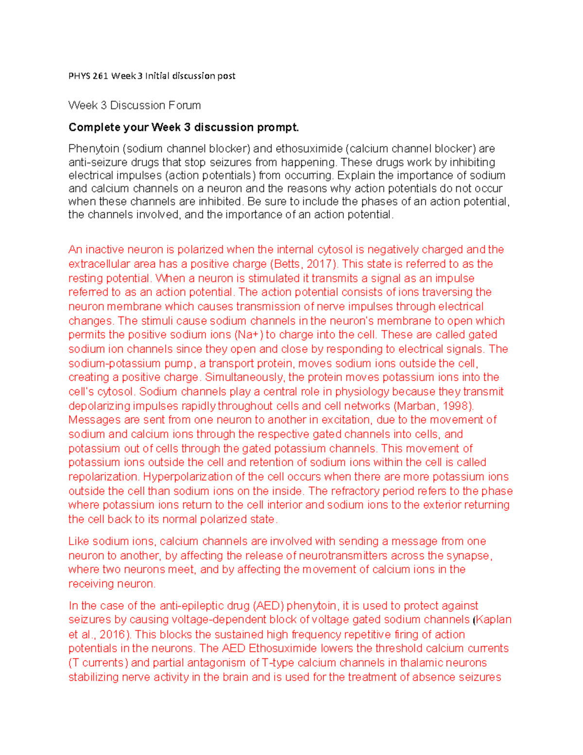 PHYS 261 Week 3 Initial discussion post - PHYS 261 Week 3 Initial ...