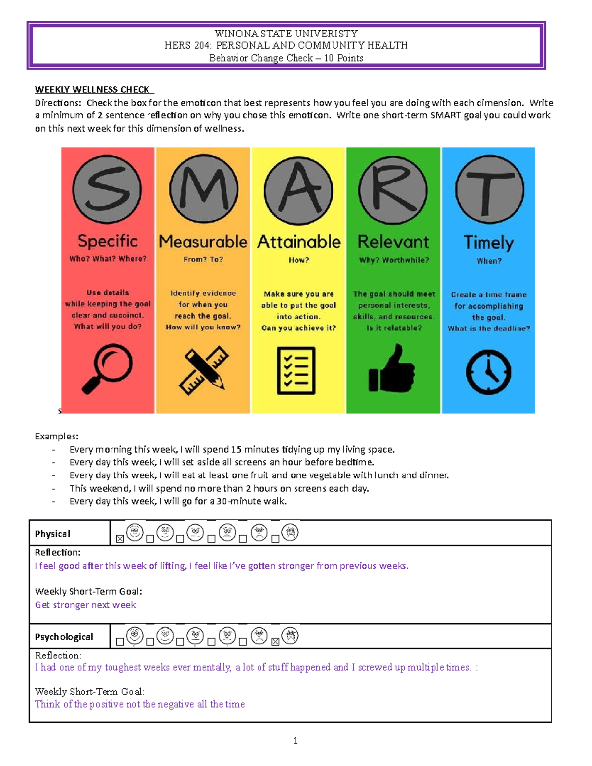 Chapter 3 LAB - notes/answers - HERS 204: PERSONAL AND COMMUNITY HEALTH ...