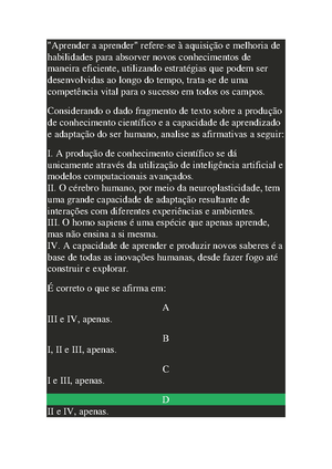 [Solved] Autores como Chandler 1995 consideram que o desenvolvimento ...