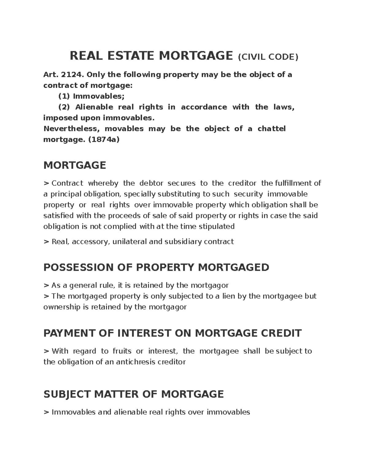 The REAL Estate Mortgage Act of the Philippines REAL ESTATE MORTGAGE