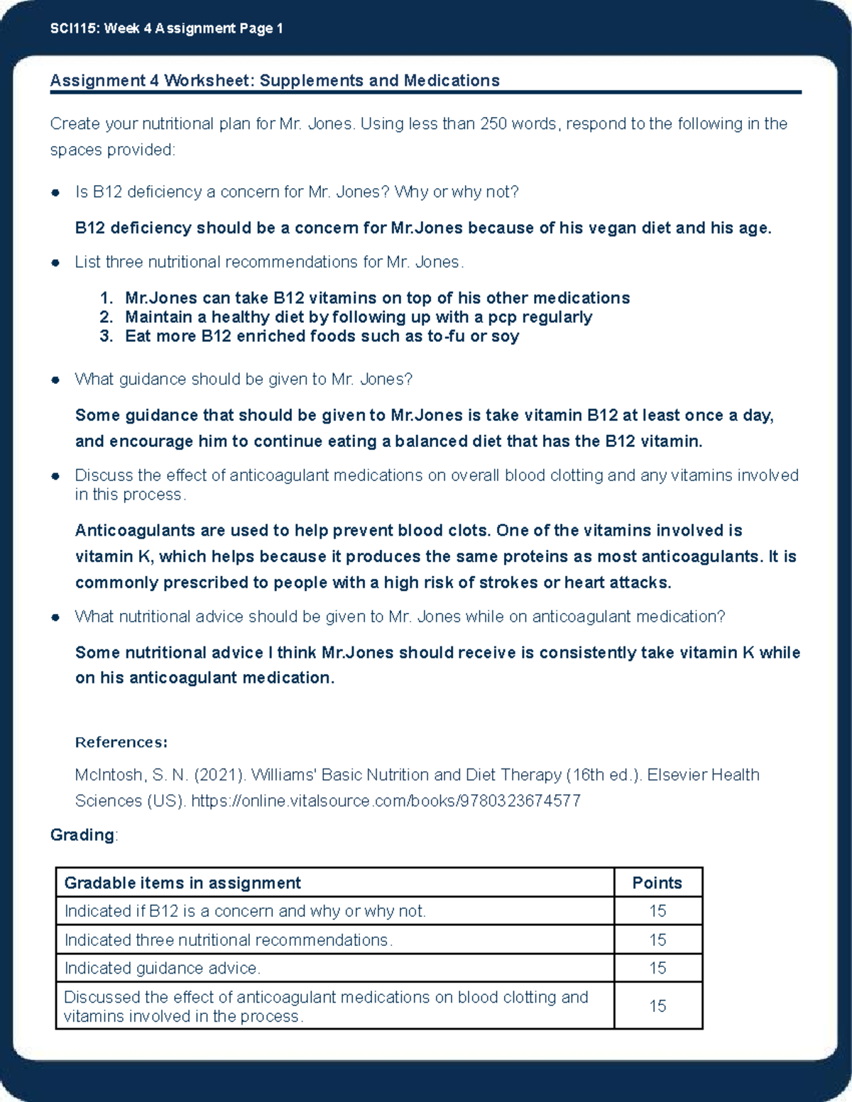 SCI115 H Wk4 Assignment Worksheet - SCI115: Week 4 Assignment Page 1 ...