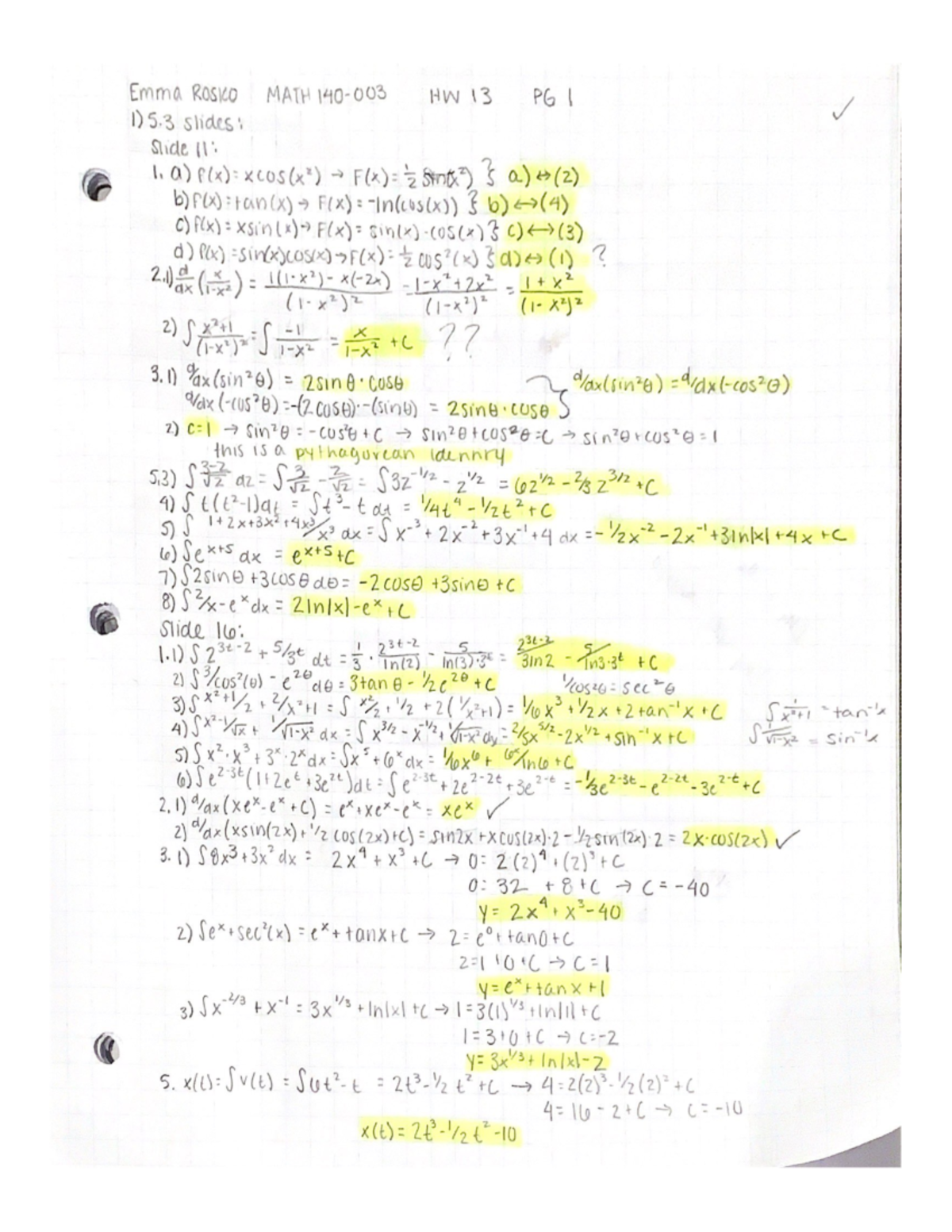 MATH140 HW13 Solutions - MATH 140 - Studocu