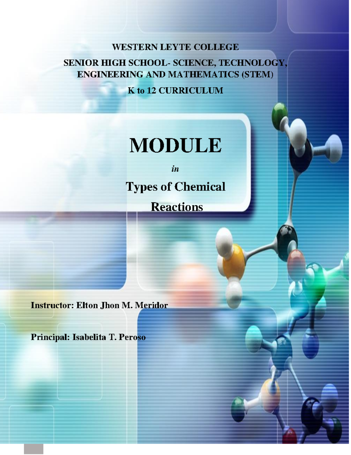 Module-4 - Its a chem. module - WESTERN LEYTE COLLEGE SENIOR HIGH ...