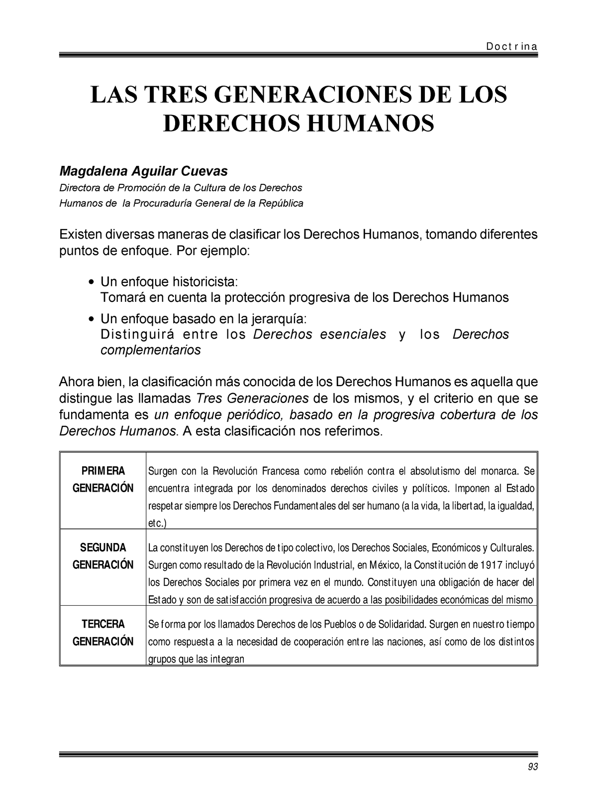 Las Tres Generaciones De Los Derechos Humanos Las Tres Generaciones De Los Derechos Humanos 1768