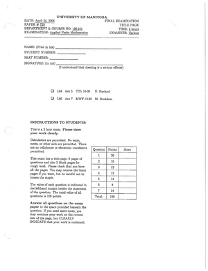 Math 1010 Applied Finite Mathematics U Of M Studocu