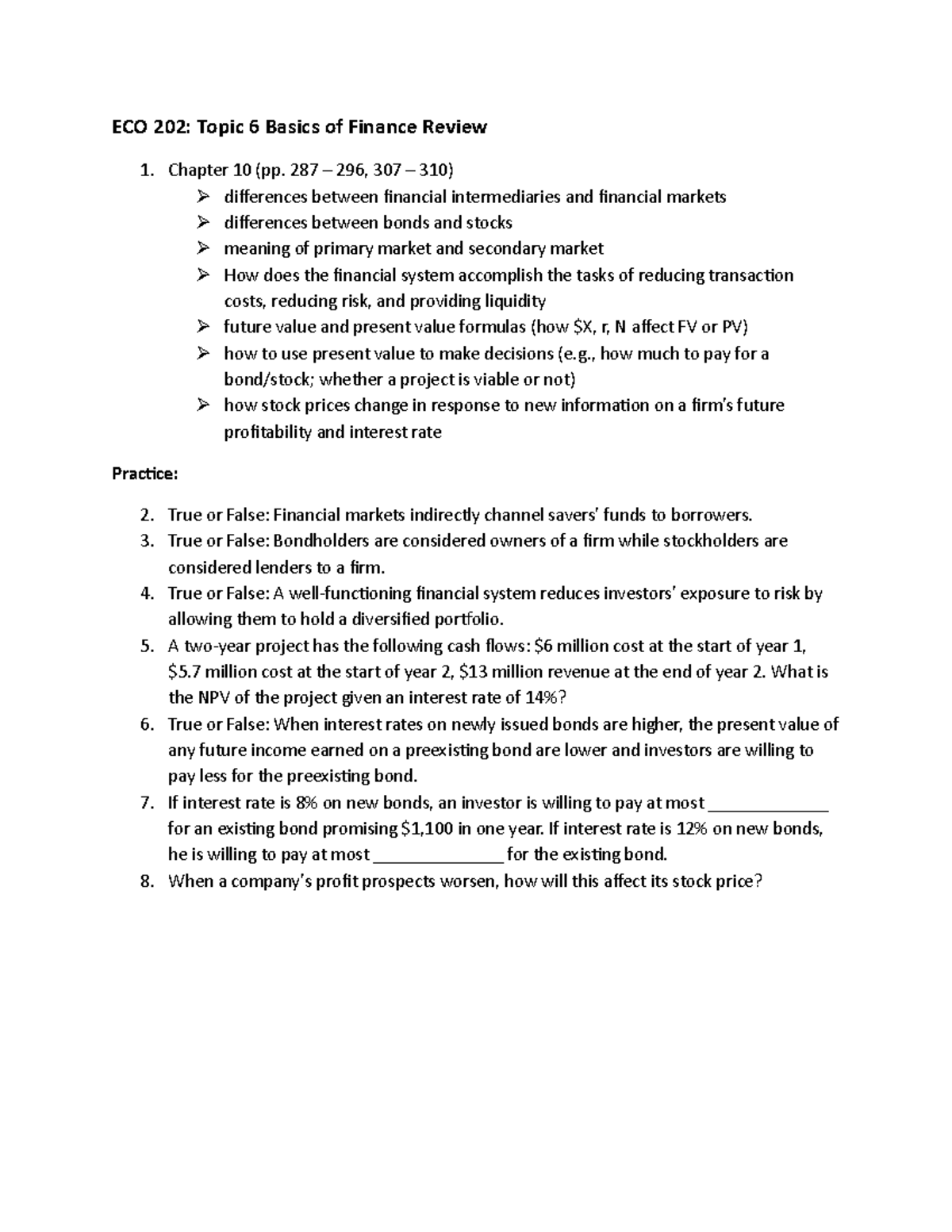 topic-6-finance-review-eco-202-topic-6-basics-of-finance-review