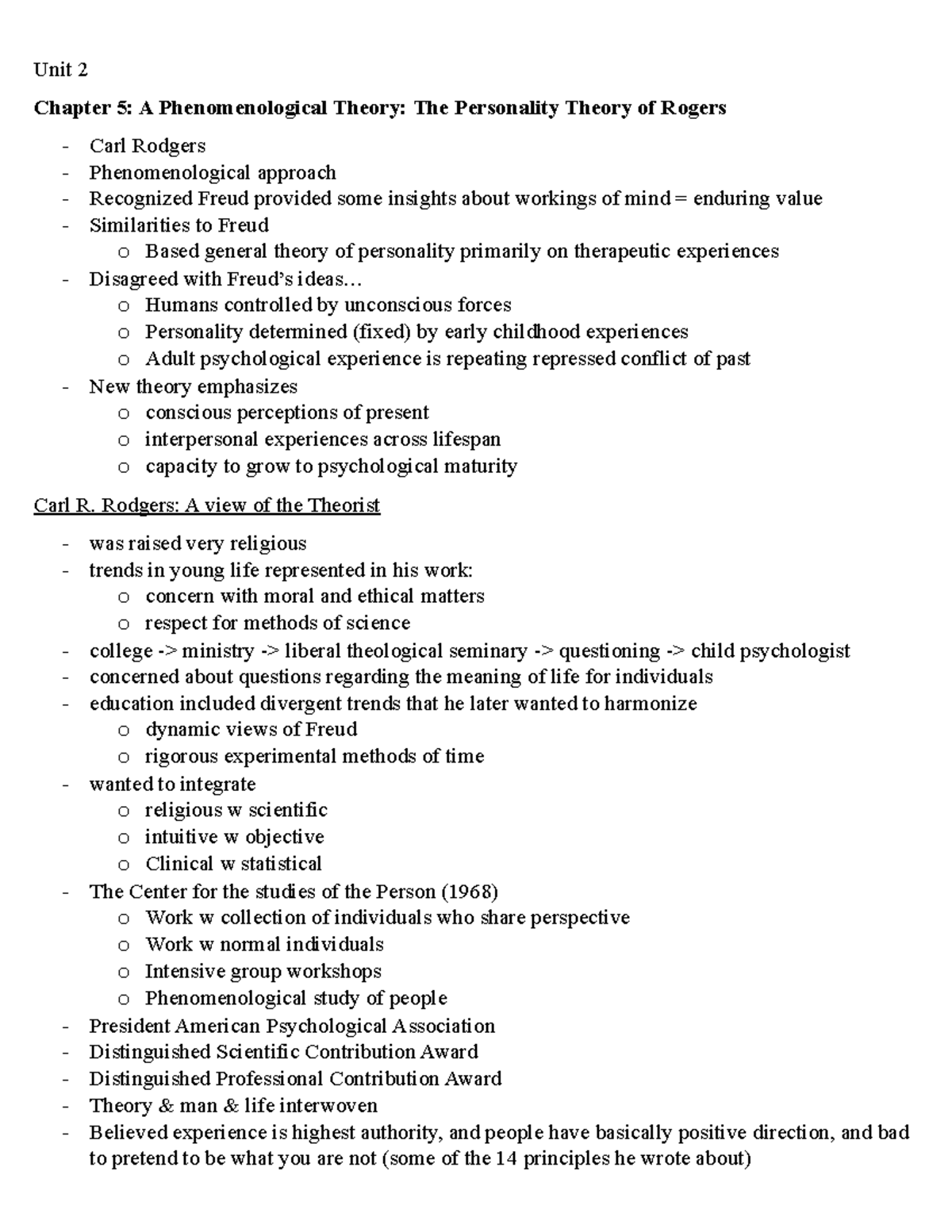 Psyc 330 Unit 2 - Lecture And Textbook Notes Prof Monica Reis-Bergan ...