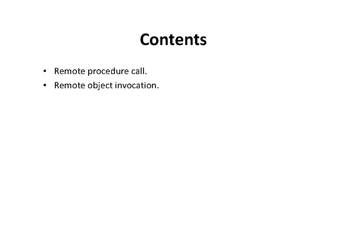 RPC RMI - Summary Digital Forensics - Contents Remote Procedure Call ...