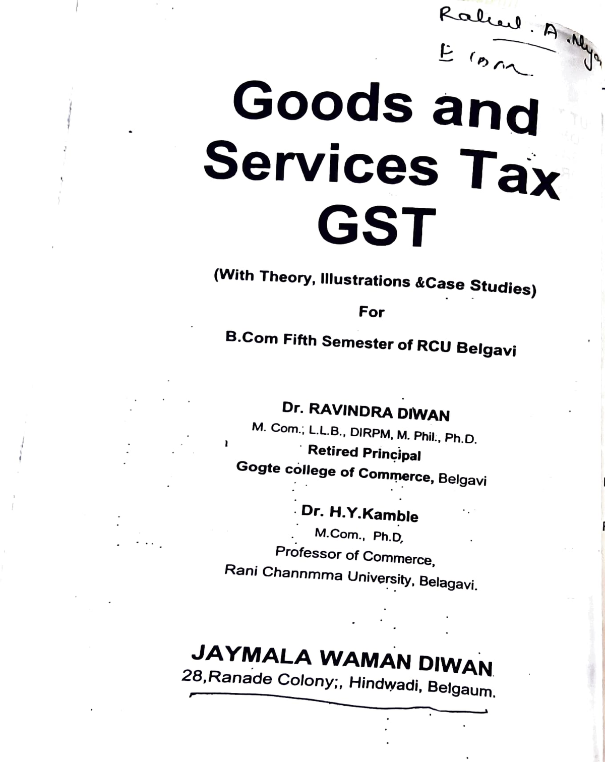 Gst-notes - Gst - B.com (hons) - Studocu