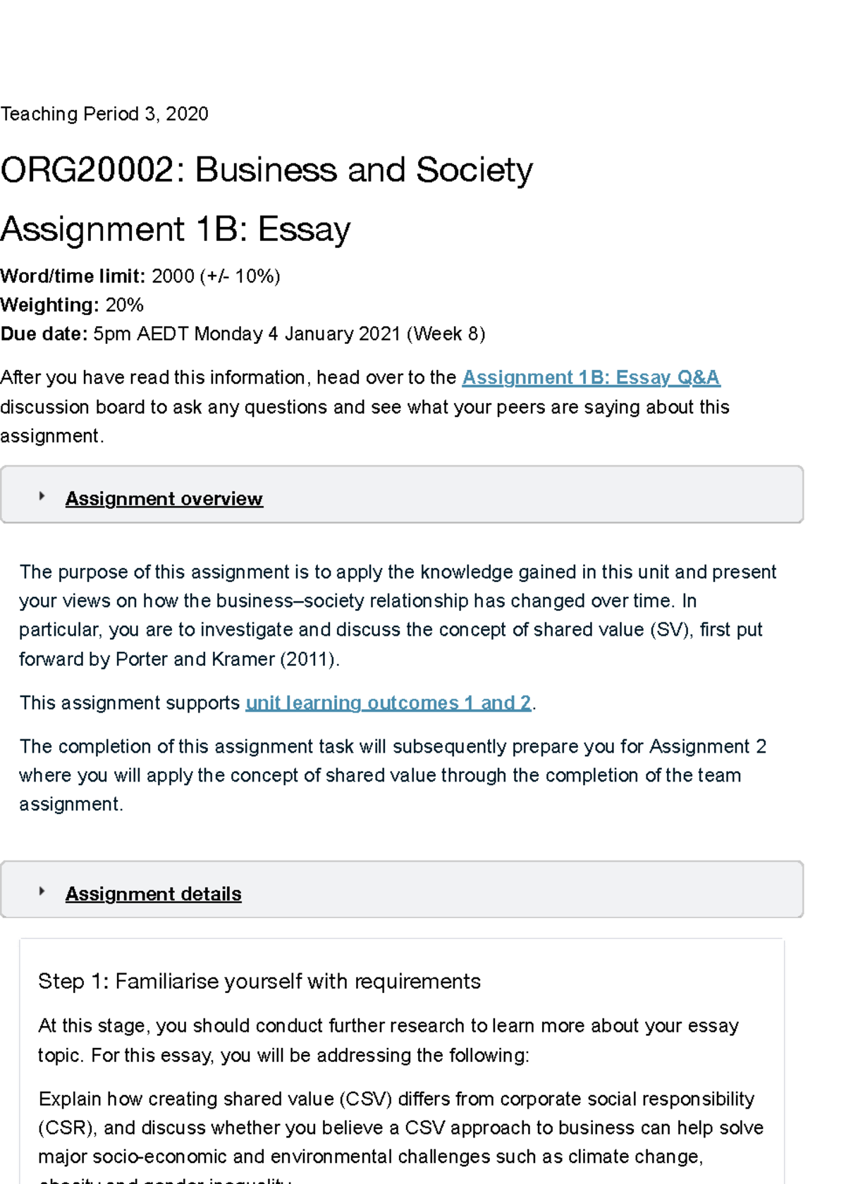 assignment essay 1