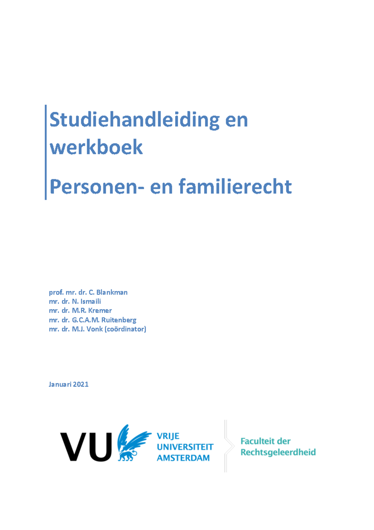 P&F Werkboek 2021 - P&F - Studiehandleiding En Werkboek Personen- En ...