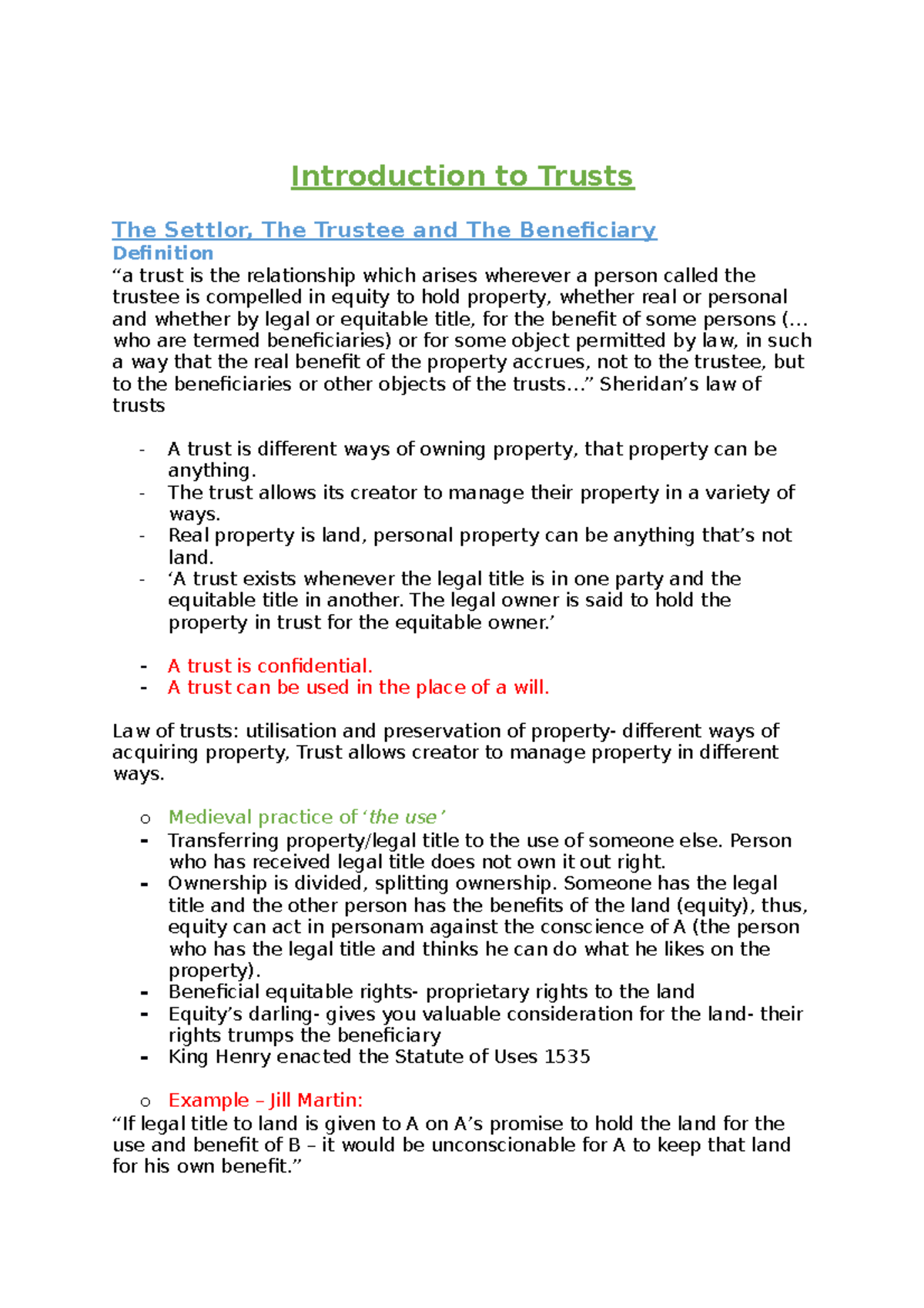 Introduction to Trusts - The trust allows its creator to manage their ...