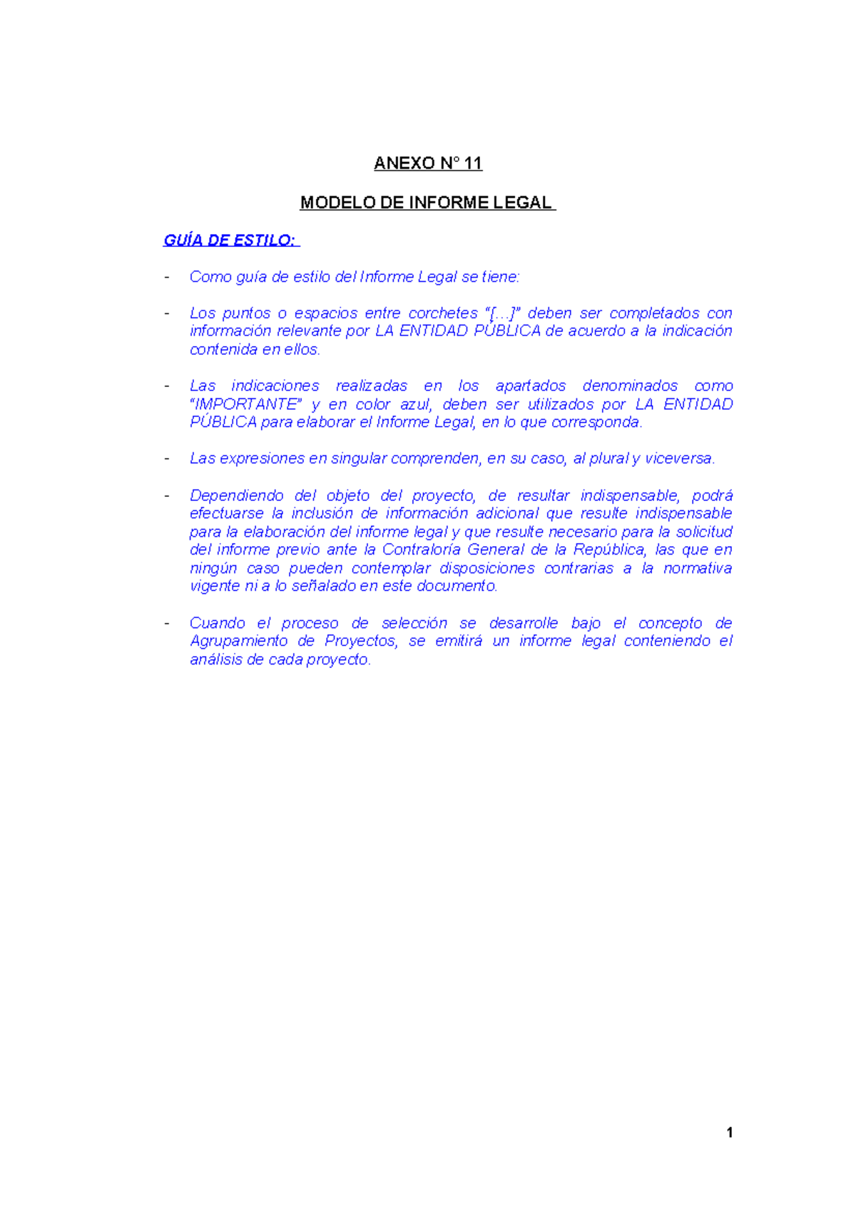 Anexo Aplicacion Mecanismo Oxi Anexo N Modelo De Informe Legal Gu A De Estilo Como