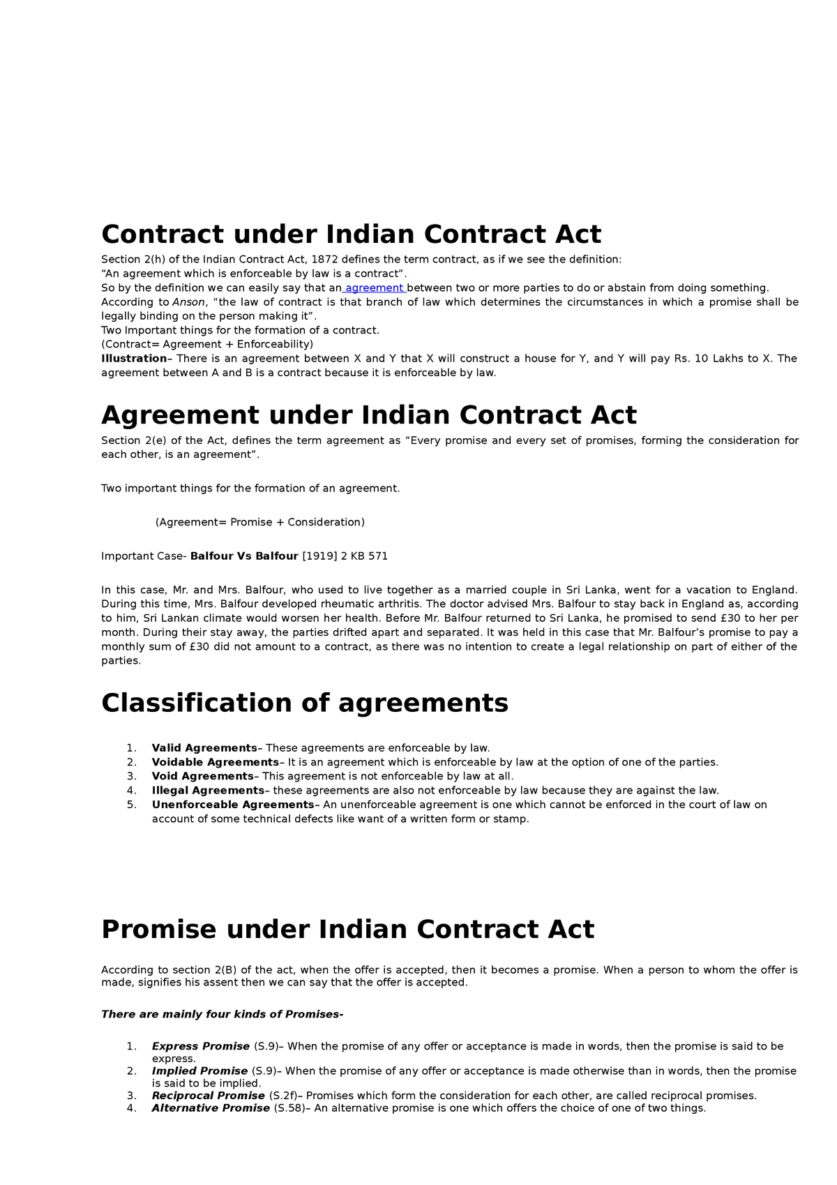 assignment agreement under indian contract act