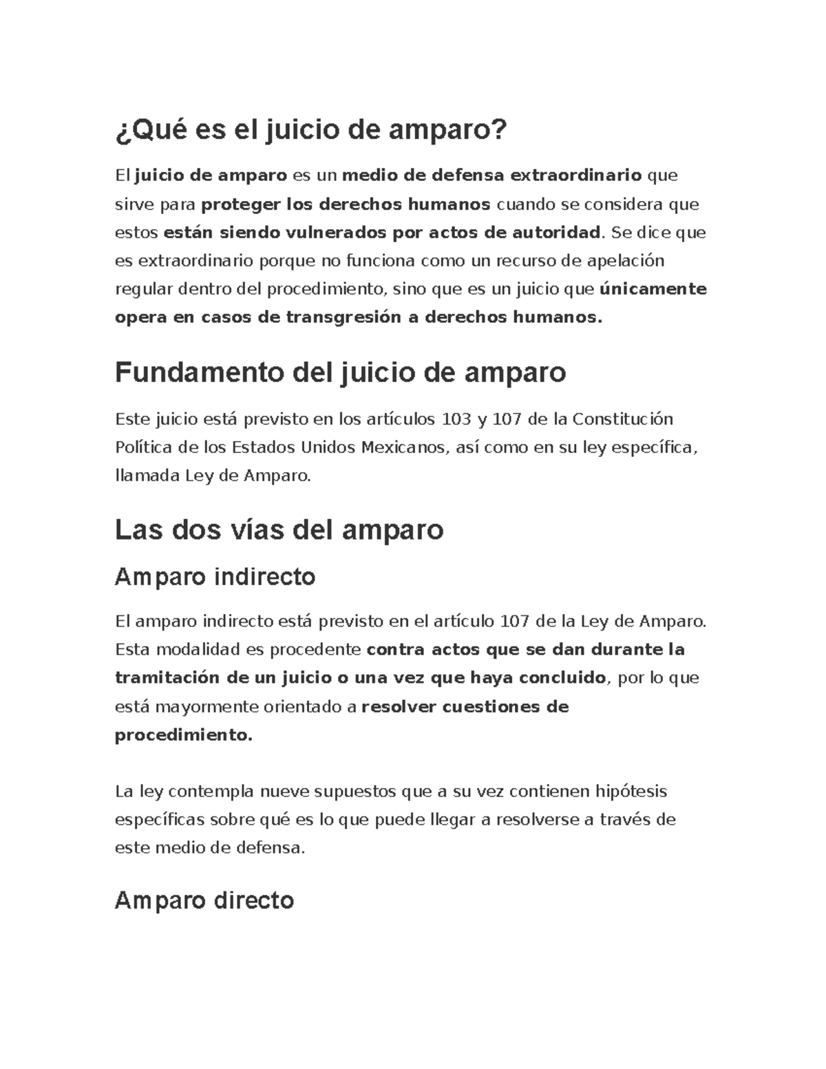 Qué es el juicio de amparo - ¿Qué es el juicio de amparo? El juicio de ...