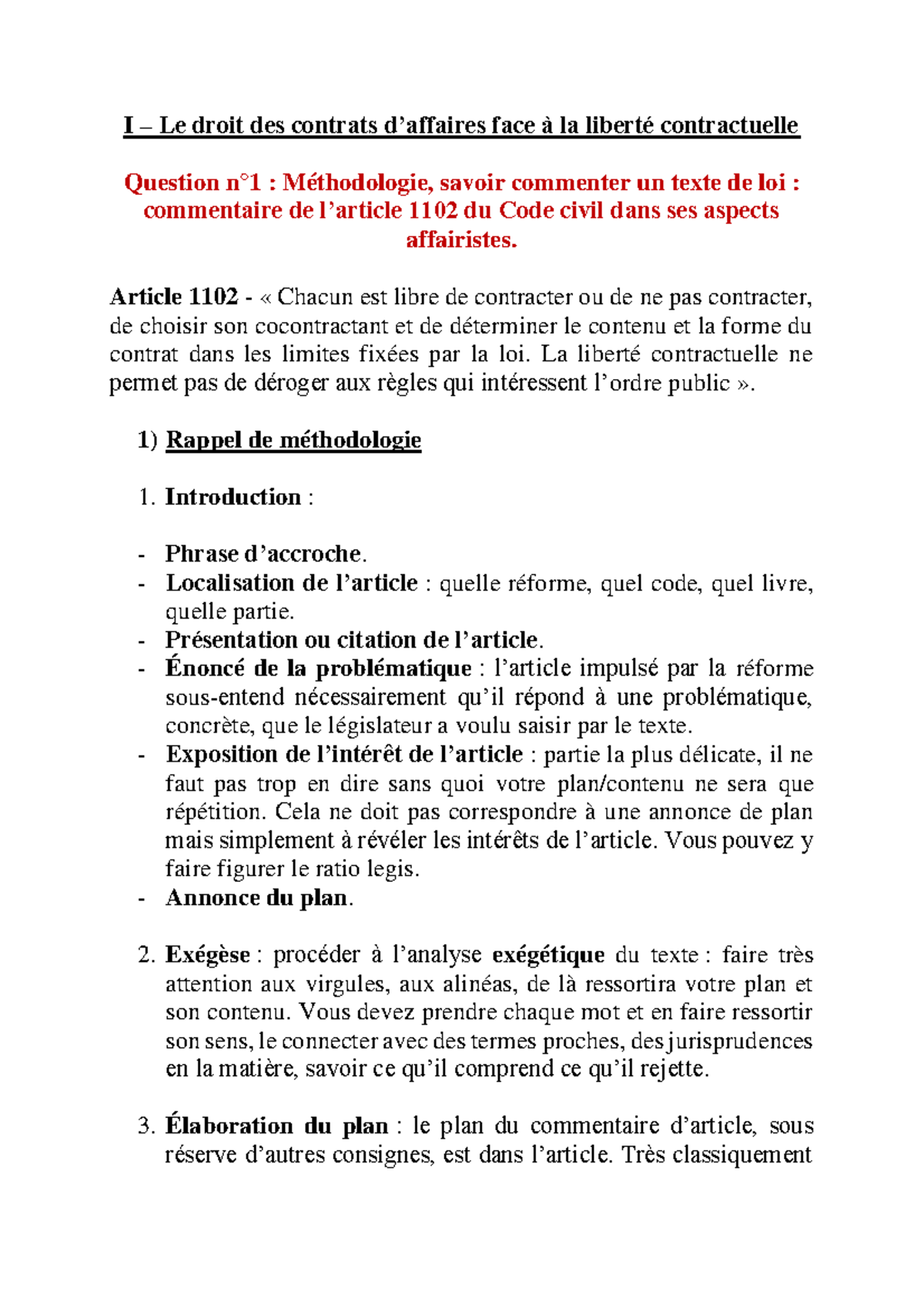 Phrase D Accroche Droit Des Contrats Correction TD droit des contrats d'affaire séance 2 - I – Le droit des  contrats d'affaires face à - Studocu
