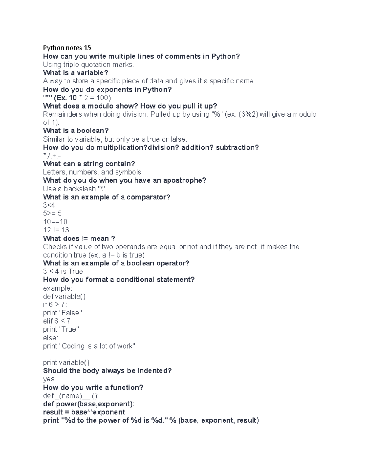 Python notes 15 - Python notes 15 How can you write multiple lines of ...