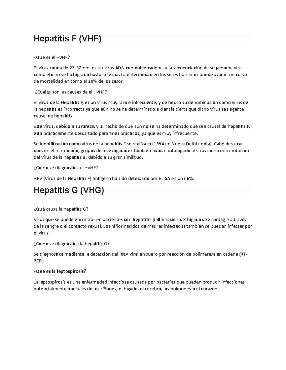 Hepatitis F - virologia - Hepatitis F (VHF) ¿Qué es el –VHF? El virus ...