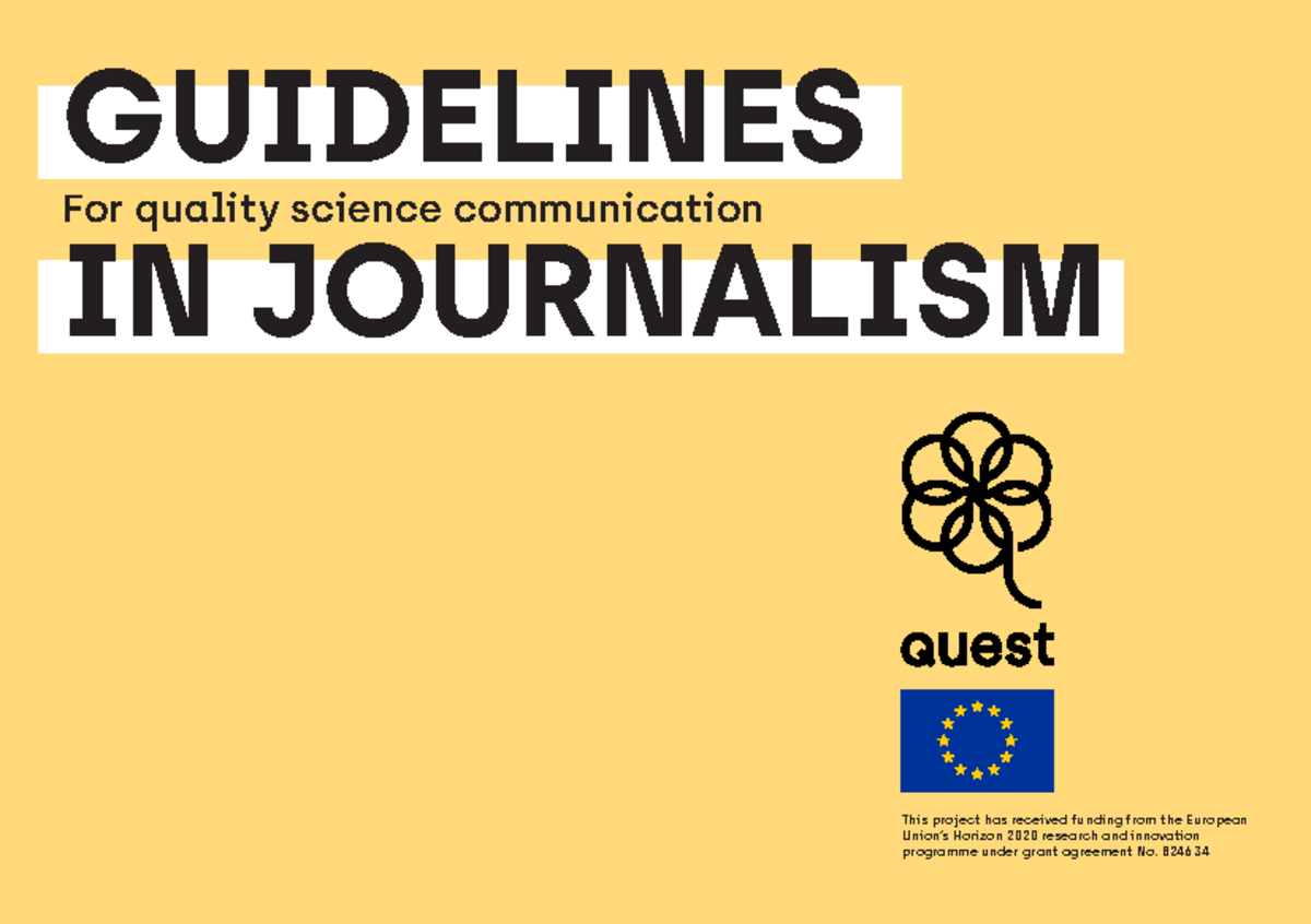 Quest Guidelines for journalists - GUIDELINES For quality science ...