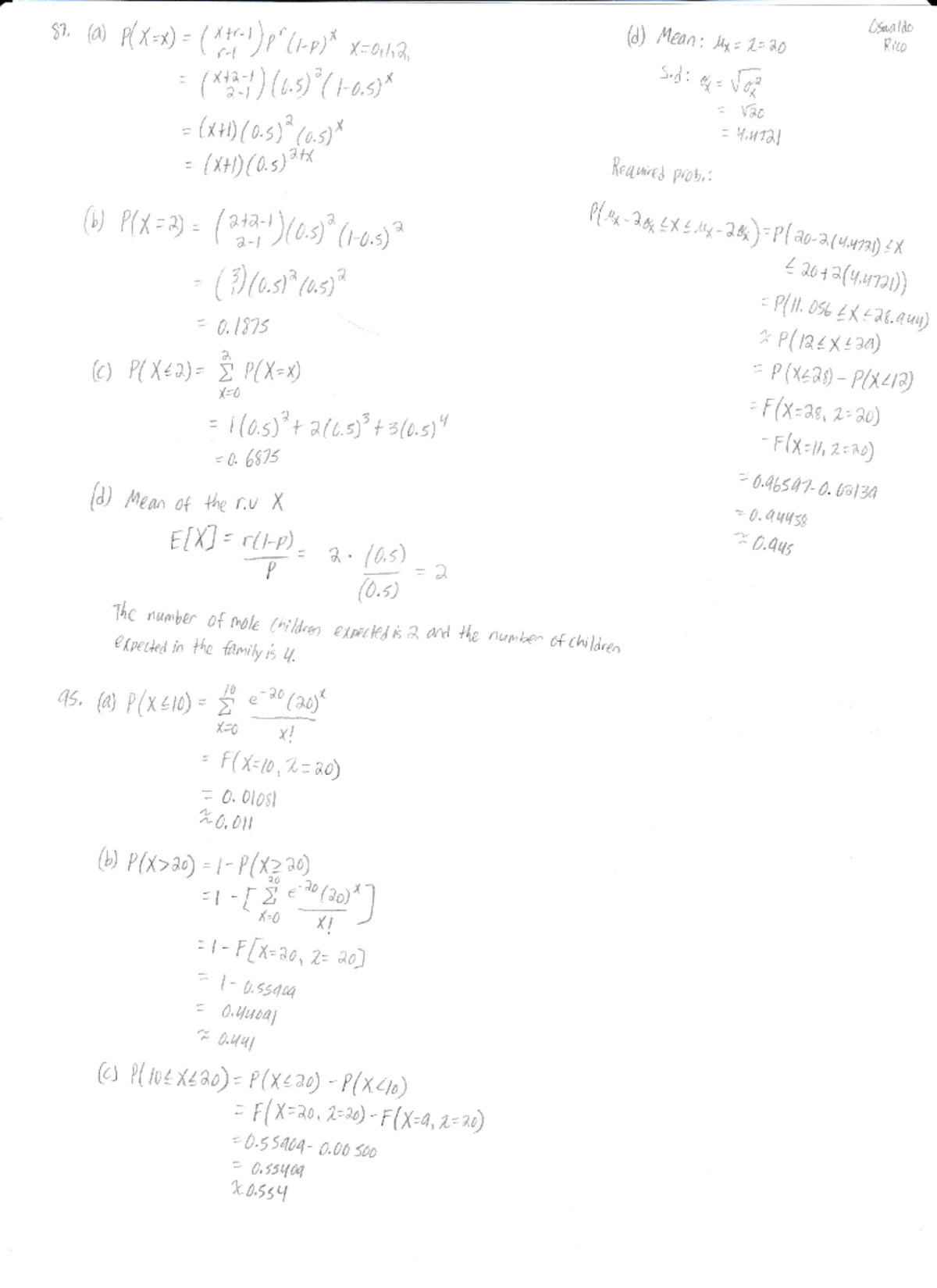 Homework 4 Problems - MATH 453 - Studocu