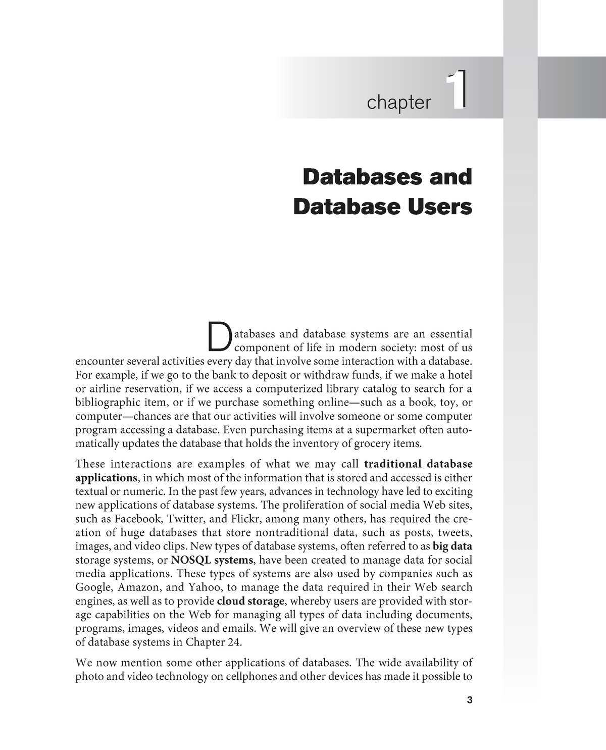 Fundamentals Of Database Systems-Chapter 1 - 3 Chapter 11 Databases And ...