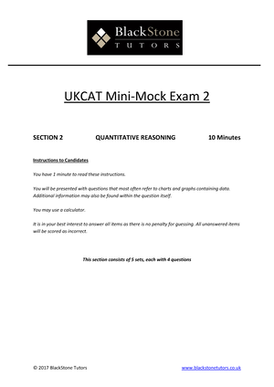 Https:pmt - enjoy - UCAT MOCK EXAMINATION 2 2019 Time allowed: 2 hours ...