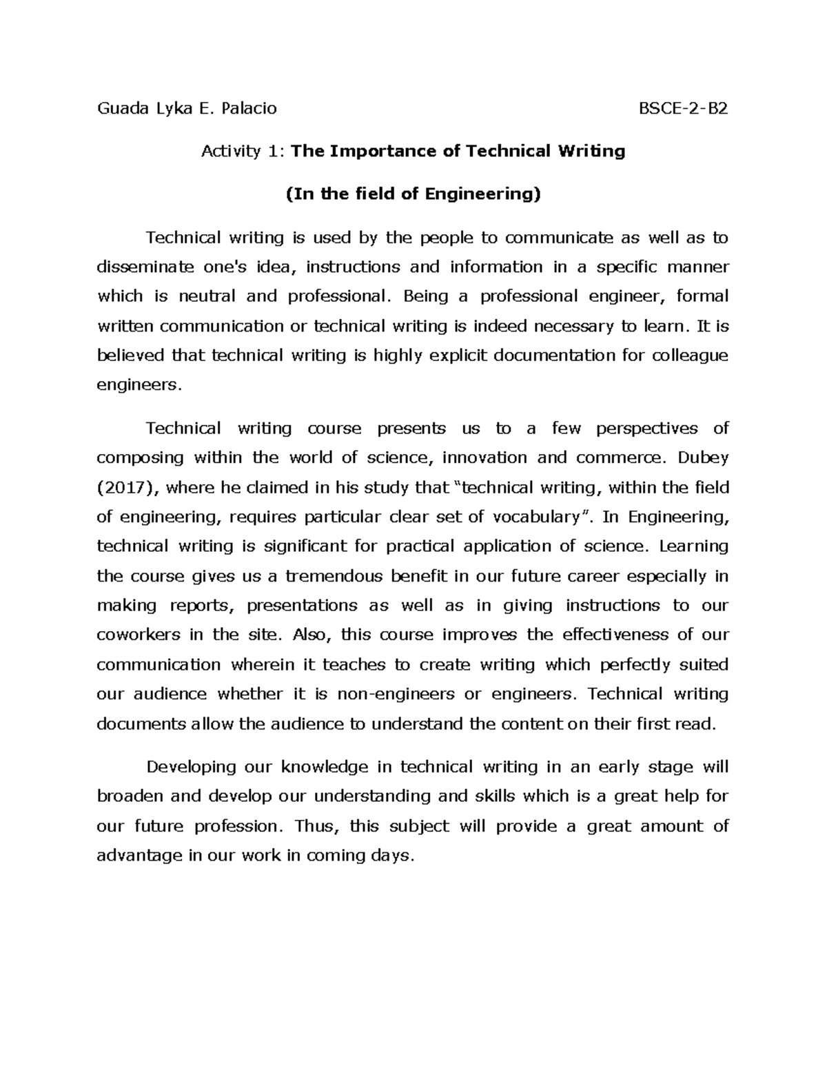 use of technique essay