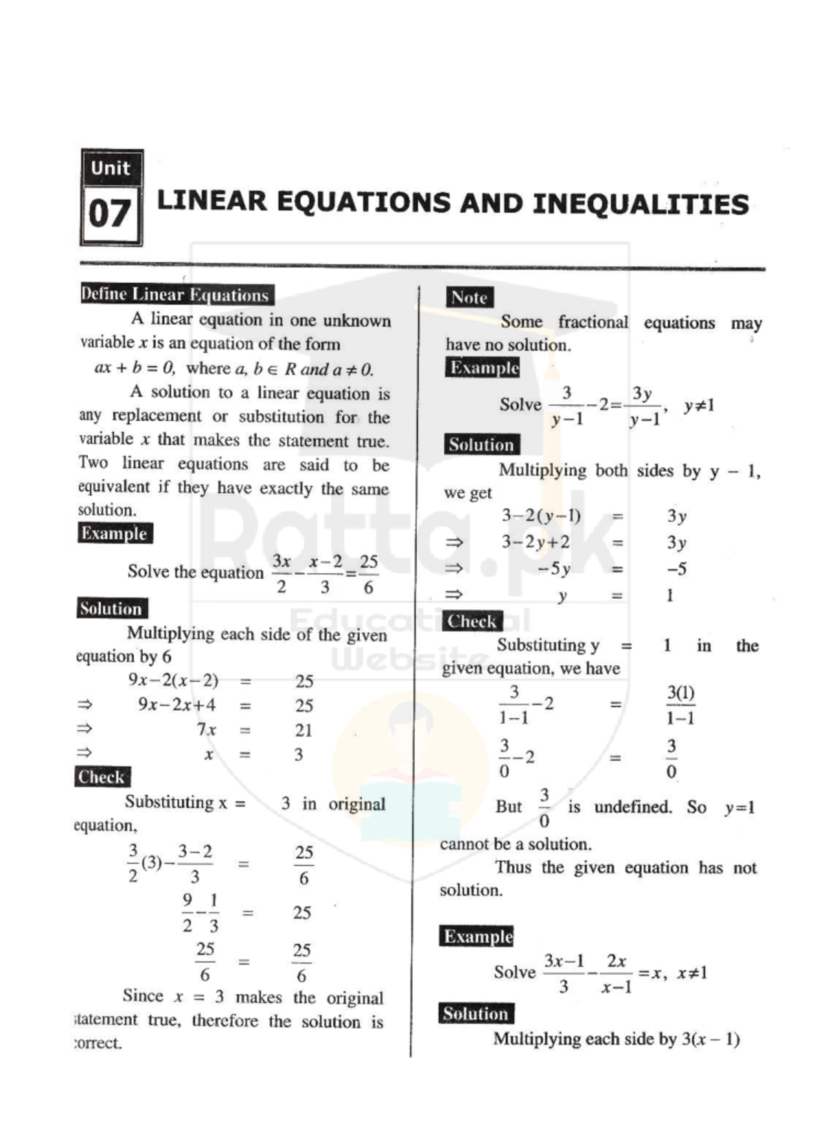 Linear Equations sample questions - Factorial Expressions Guide ...