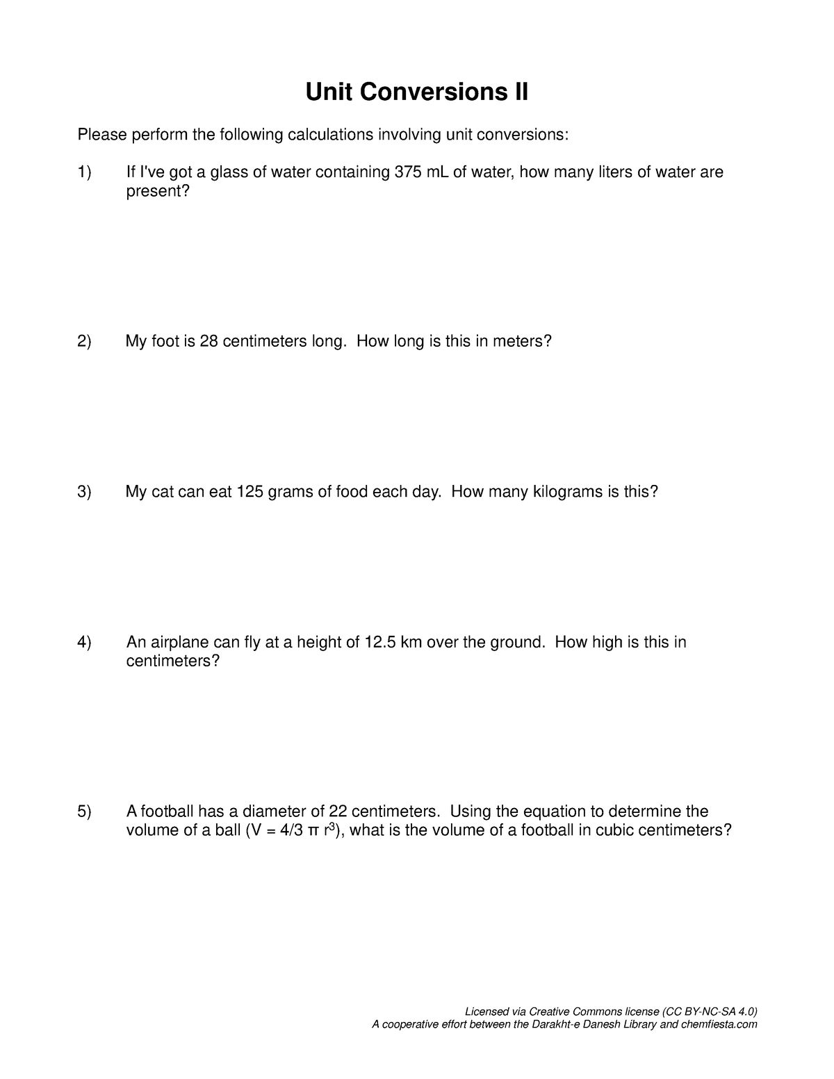 Unit conversions ii dd ch - Licensed via Creative Commons license (CC ...