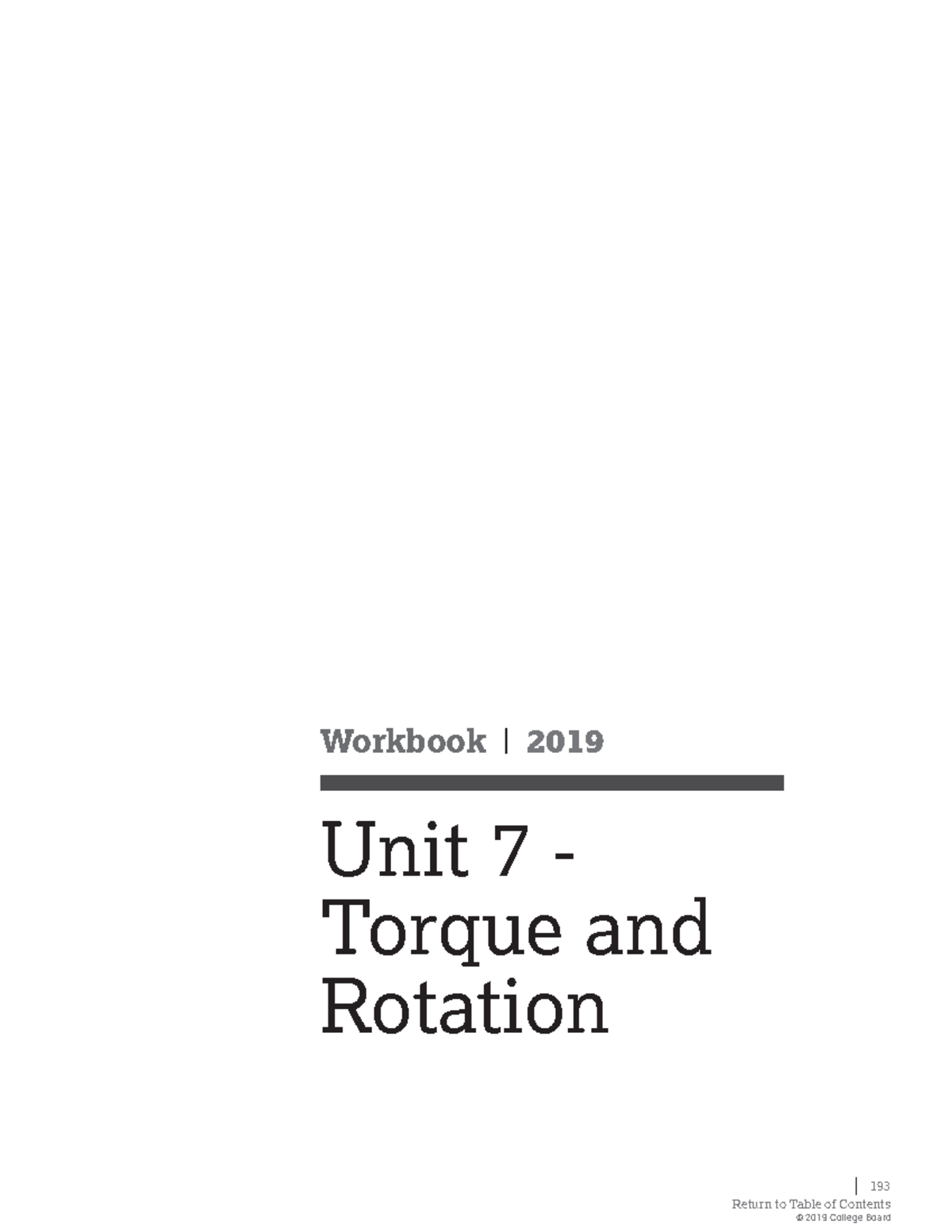 Ap Physics 1 Student Workbook SE Unit7 - Workbook 2019 | 193 | Return ...