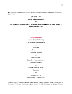 Chapter 3 Human Rights Law in Malaysia - Chapter 3: Human Rights Law in ...