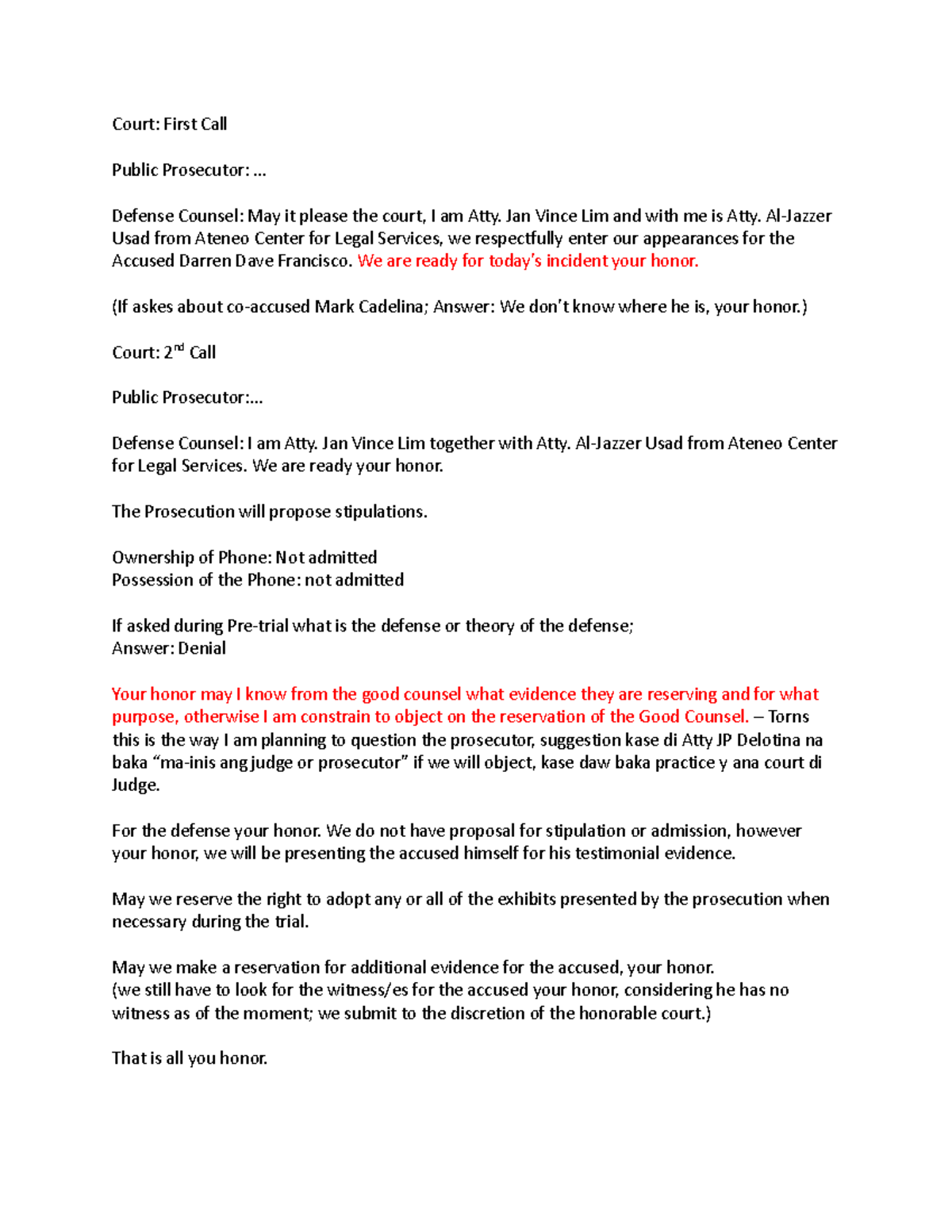 Script-pretrial(07:03) - Court: First Call Public Prosecutor ...