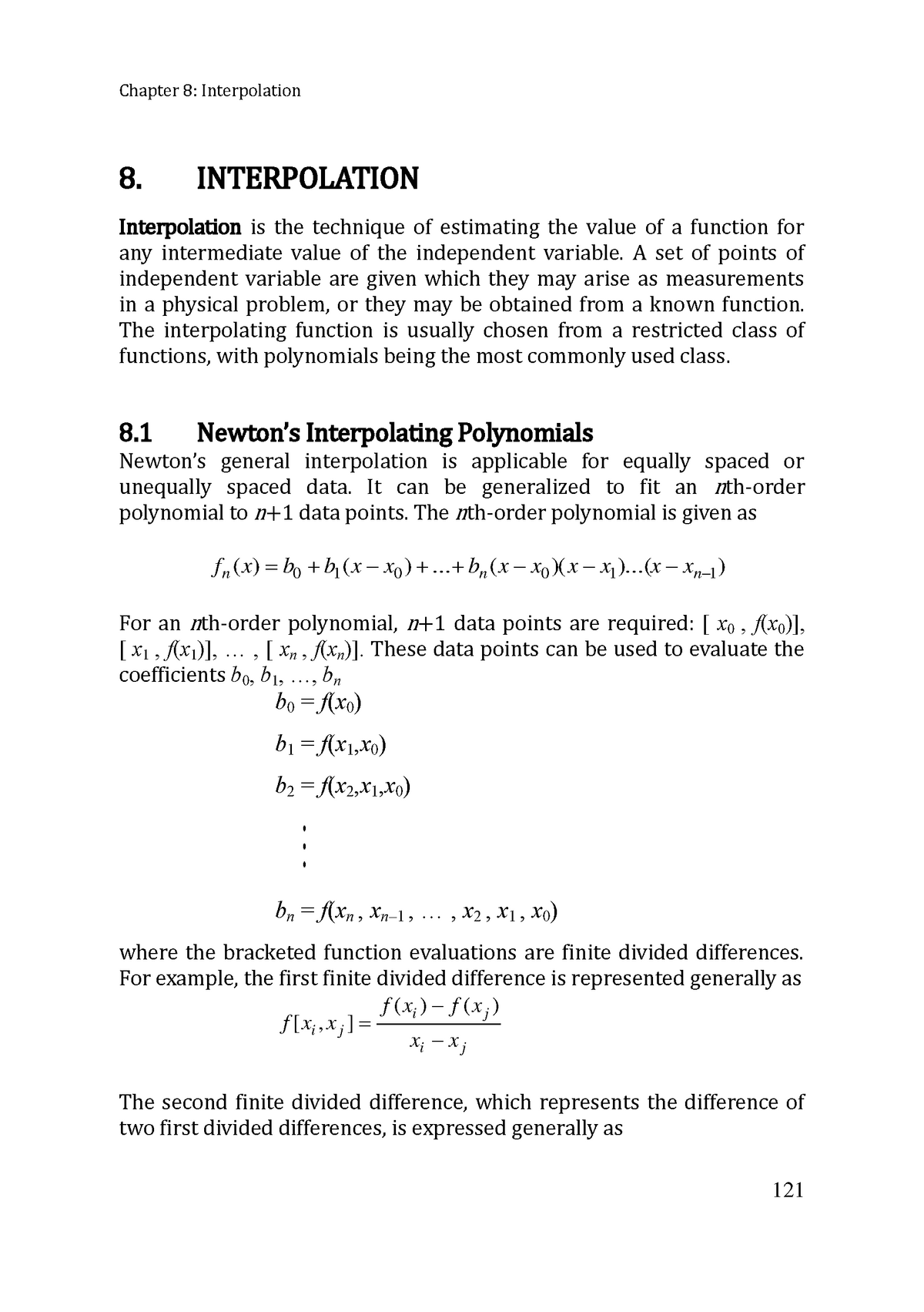 Lecture 11 Interpolation Is The Technique Of Estimating The Value Of A Function For Any 8 Studocu