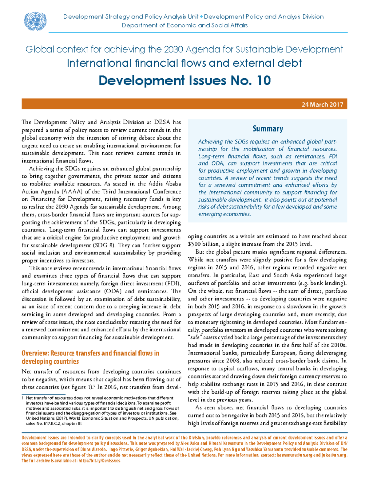 External DEBT IN Developing Countres - Development Strategy and Policy ...