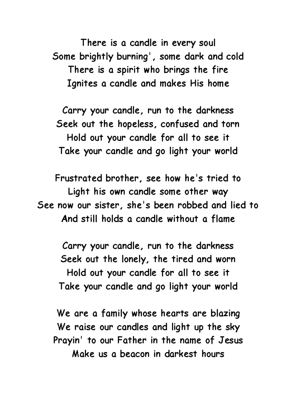 There is a candle in every soul Studocu