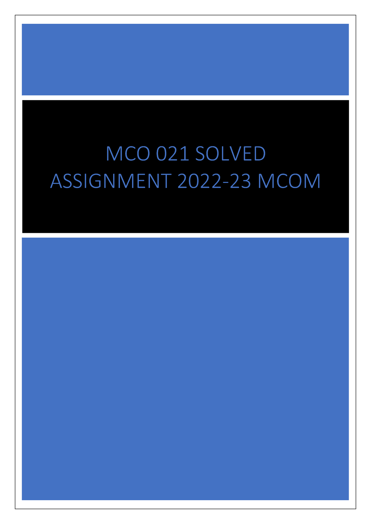 mco 21 solved assignment 2022 23