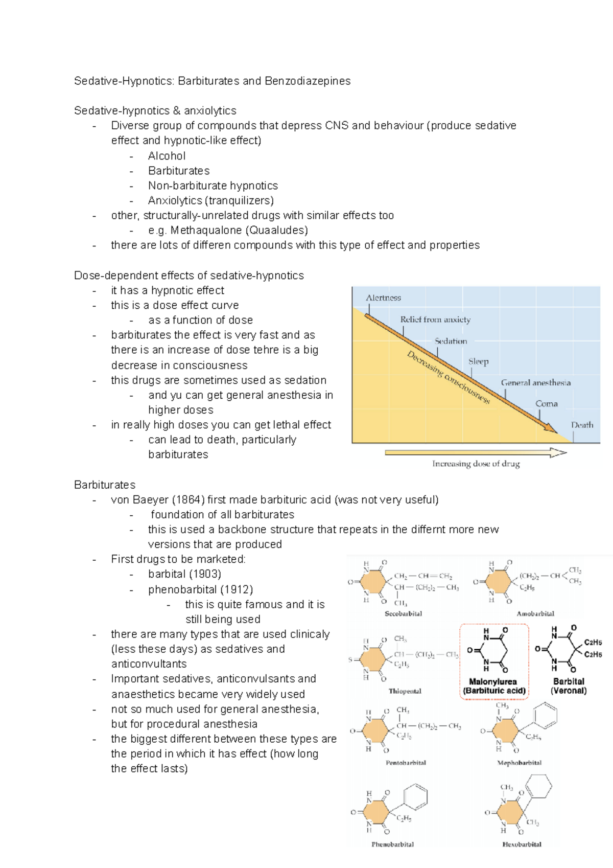 Lecture 16- barbiturates and benzodiazepines - Sedative-Hypnotics ...