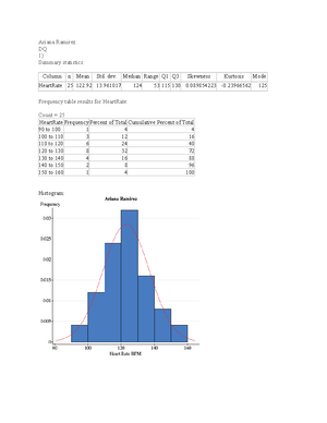 Week 2 Q2 Revised - Biomedical Statistics Discussion Board/ Assignment ...