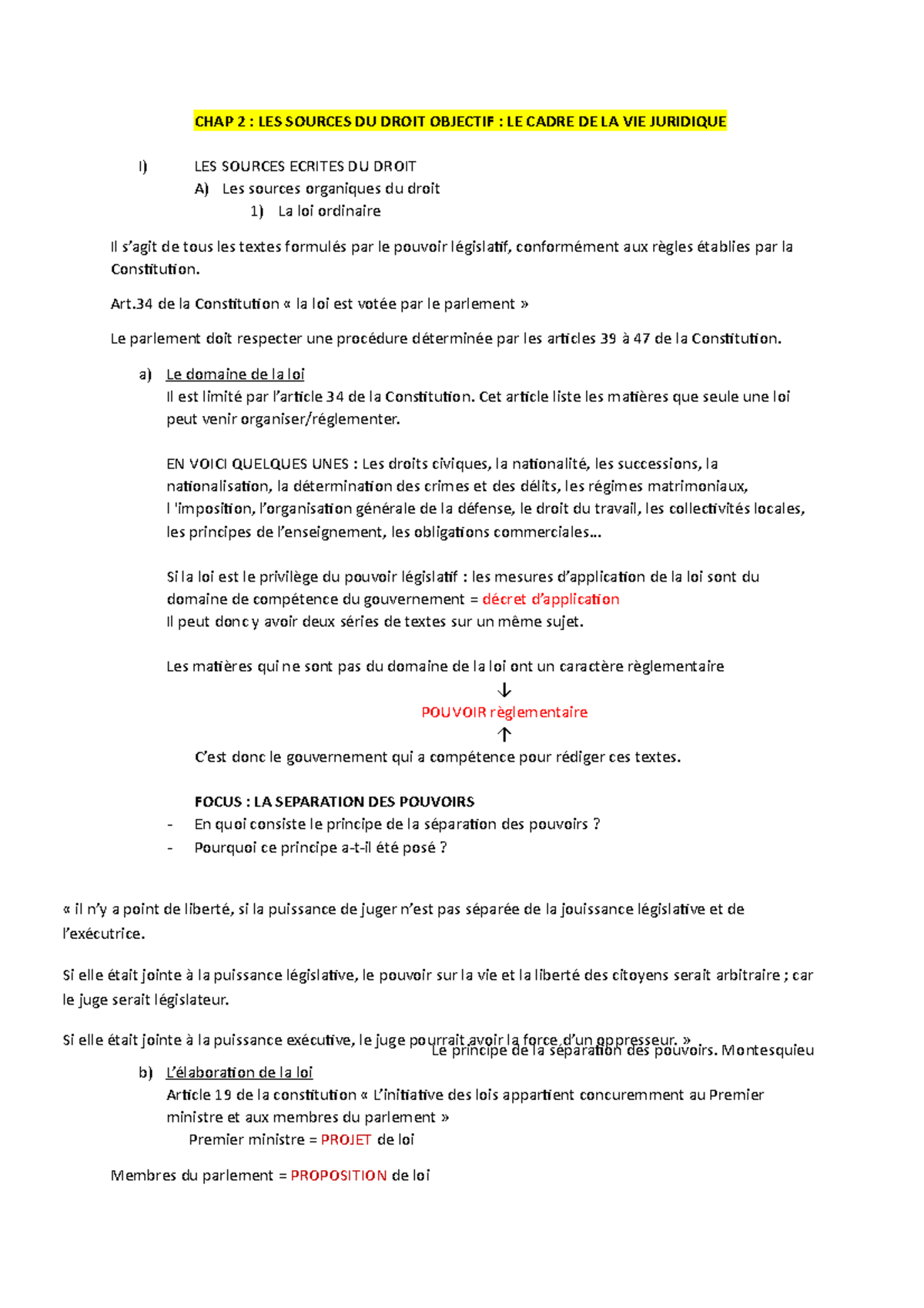 CHAP 2 NEW - Mme BERGER - CHAP 2 : LES SOURCES DU DROIT OBJECTIF : LE ...
