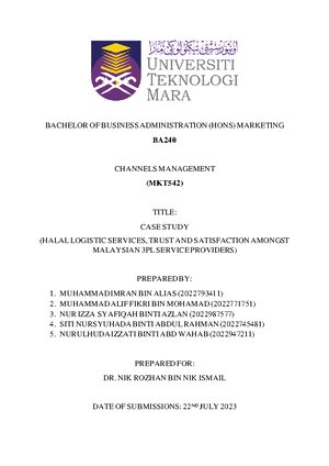 Group 1 Assignment Marketing Mix 4P's - FACULTY OF BUSINESS AND ...